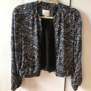 Floral bomber jacket
